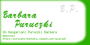 barbara puruczki business card